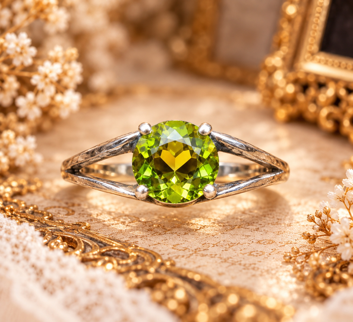 Anillo Peridoto Plata 925
