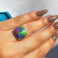 Anillo turquesa natural multicolor Arizona Plata 925